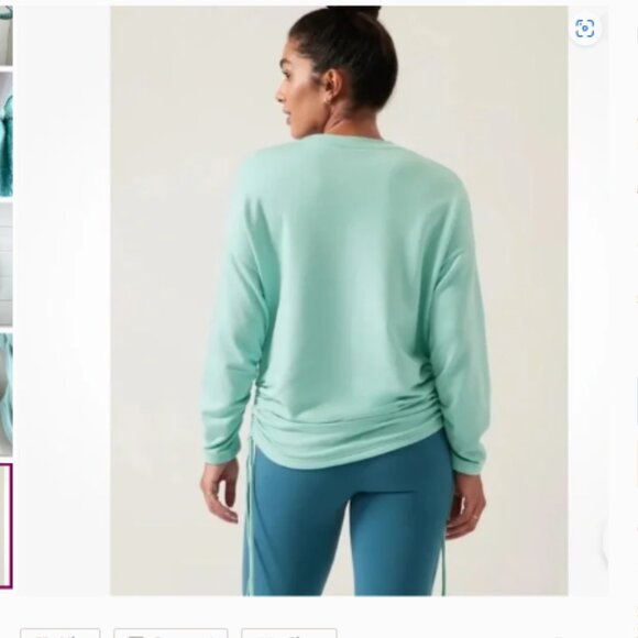 Athleta | Lombard Ruched‎ Sweatshirt in Reef Green | Size Small Women's - Picture 11 of 11